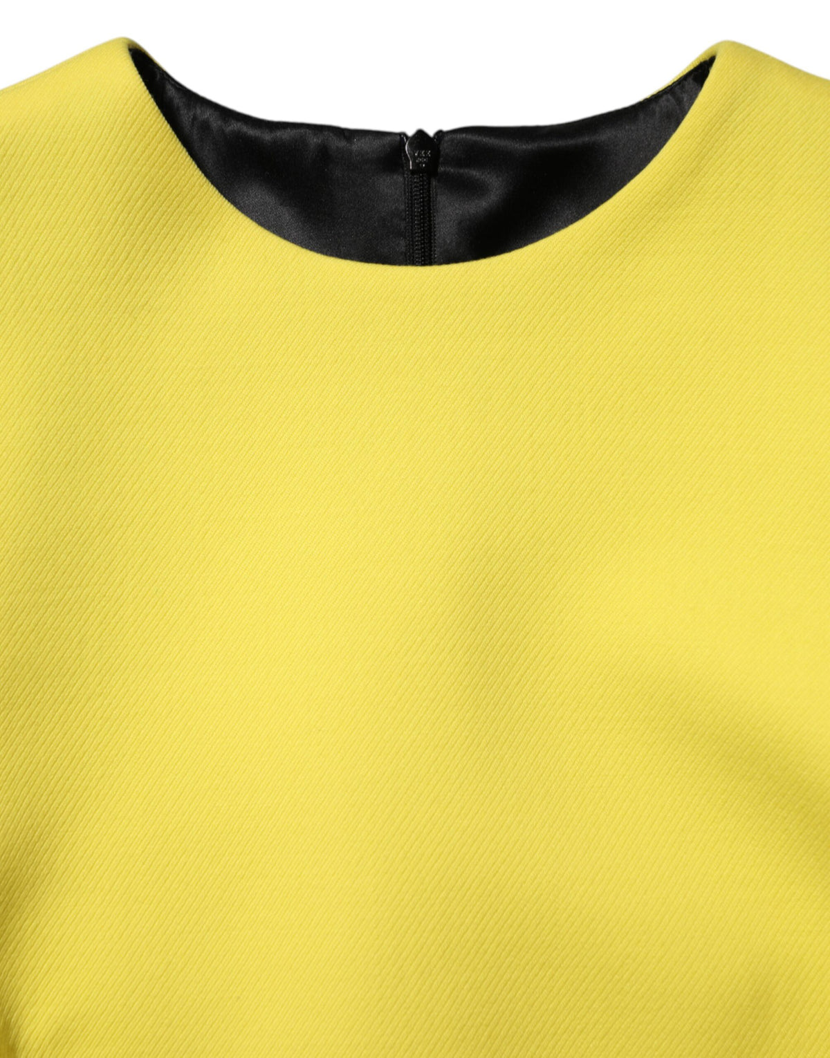 Dolce & Gabbana Yellow Viscose Acetate Mini Long Sleeve Dress