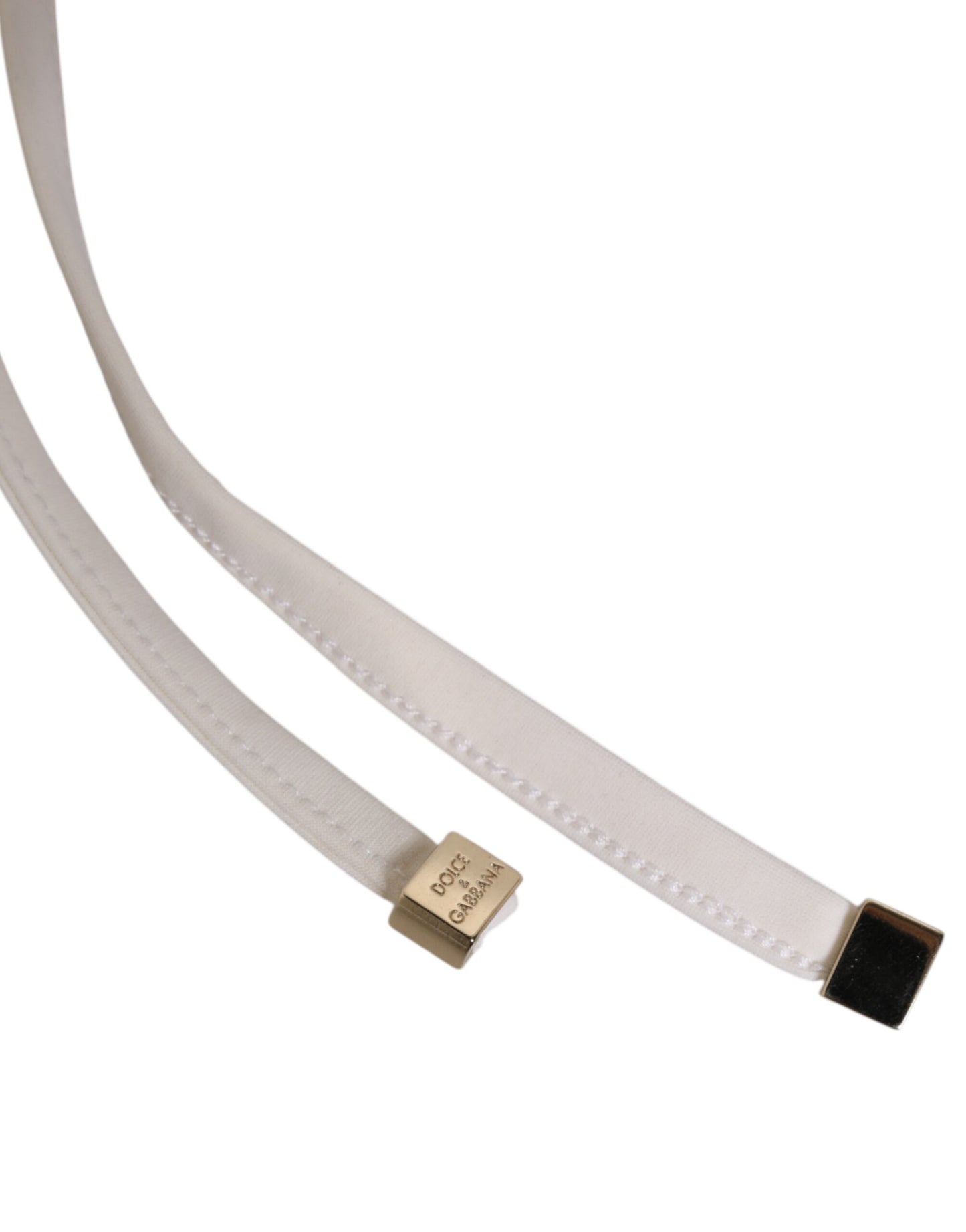 Dolce & Gabbana White Yellow Stripe Tie Side Logo Underwear