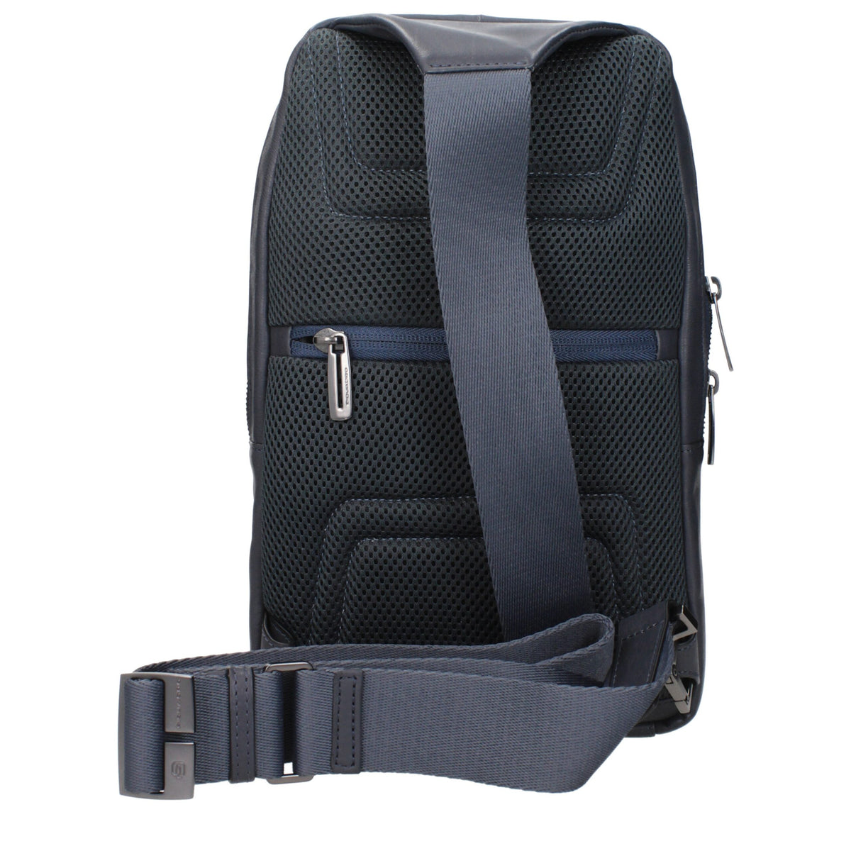 Piquadro Blue Leather Crossbody Bag