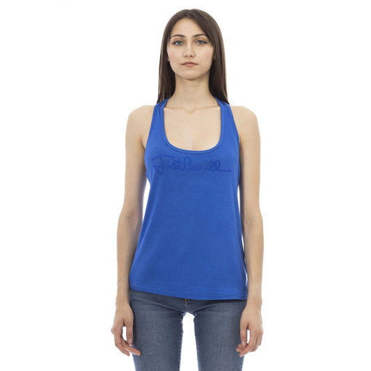 Just Cavalli Blue Viscose Women Top