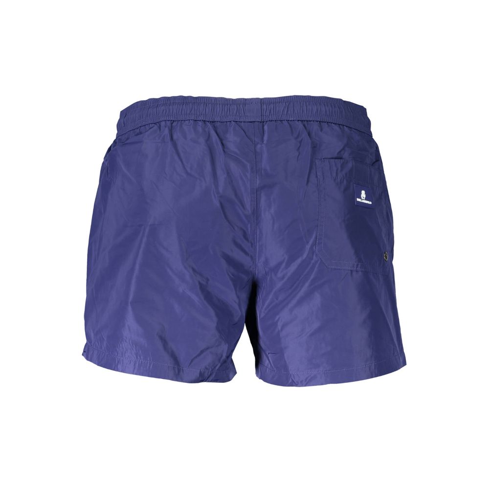 Karl Lagerfeld Blue Polyester Men's Swim Boxer
