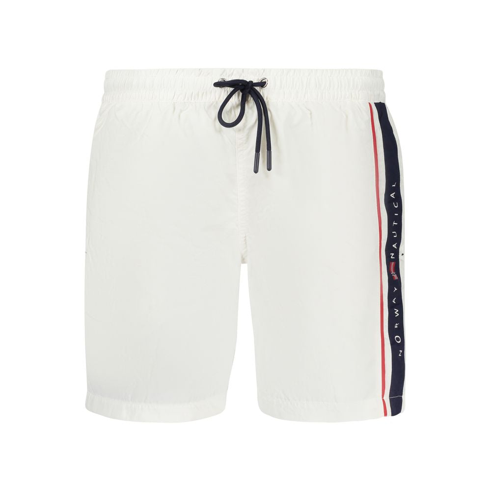 Norway 1963 White Polyamide Men's Swim Boxer