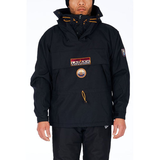 Ladakh Black Polyester Men's Jacket