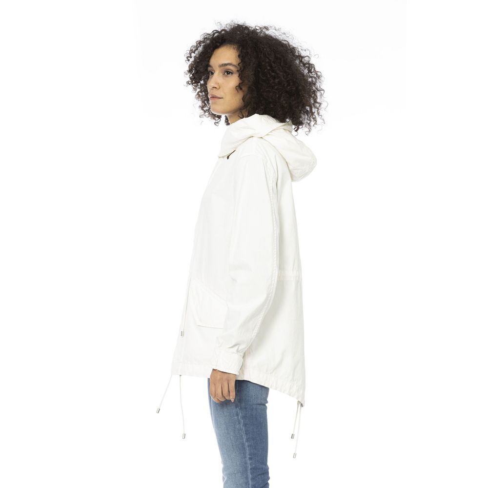 Mr&Mrs Italy White Cotton Women Parka Jacket