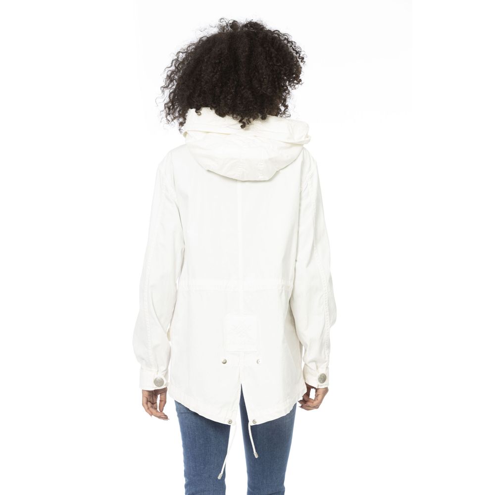 Mr&Mrs Italy White Cotton Women Parka Jacket