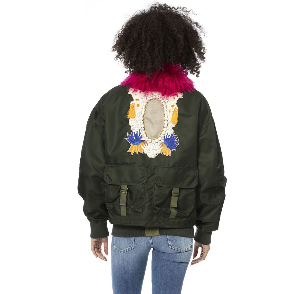 Mr&Mrs Italy Green Polyamide Women Bomber Jacket