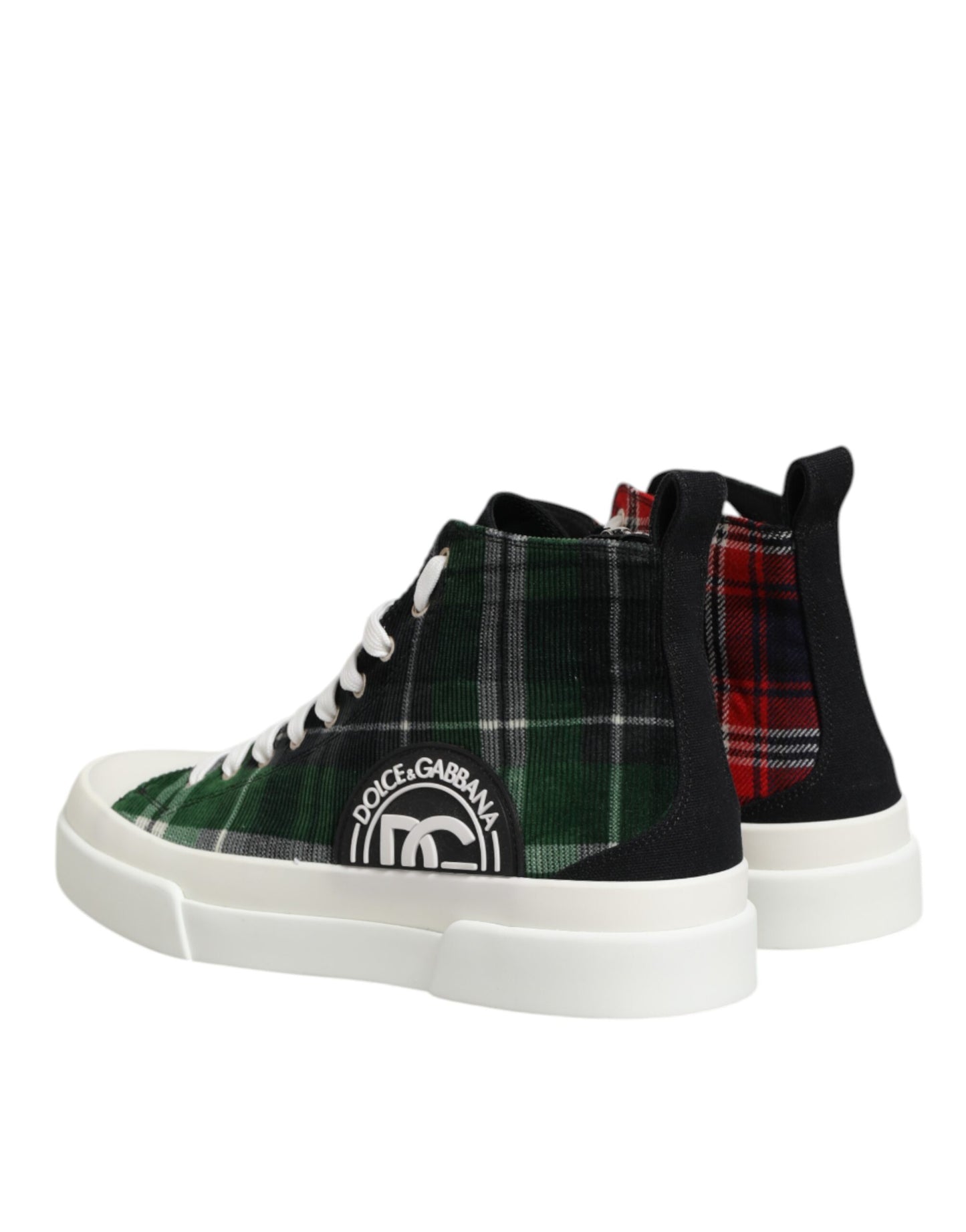 Dolce & Gabbana Multicolor DG Logo Men High Top Sneakers Shoes