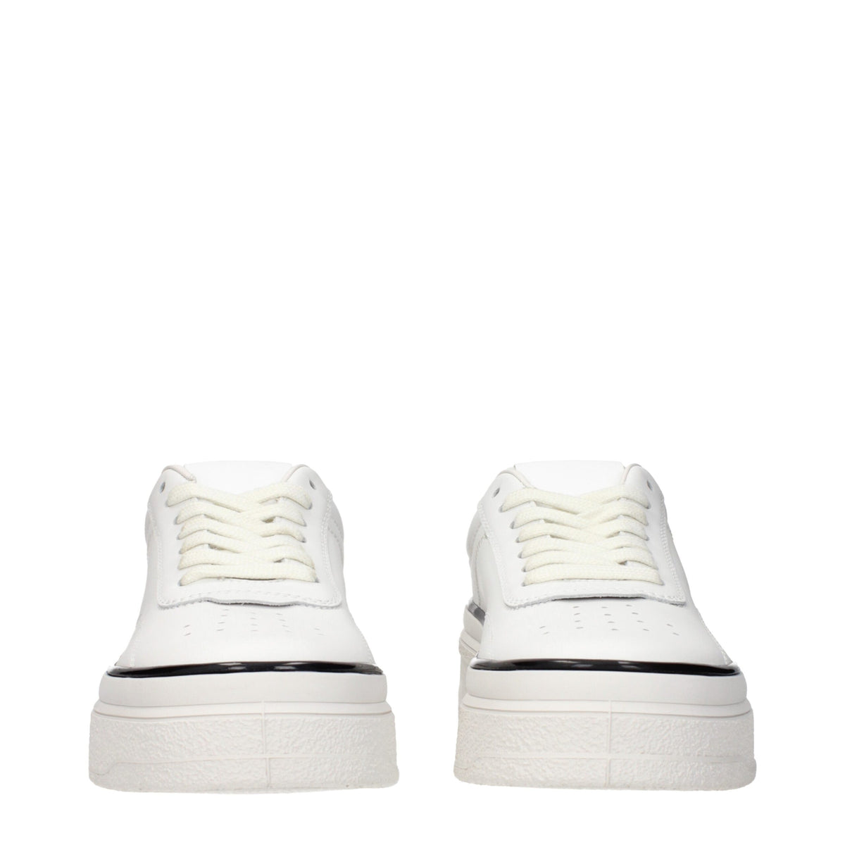Jil Sander White Leather Platform Sneakers