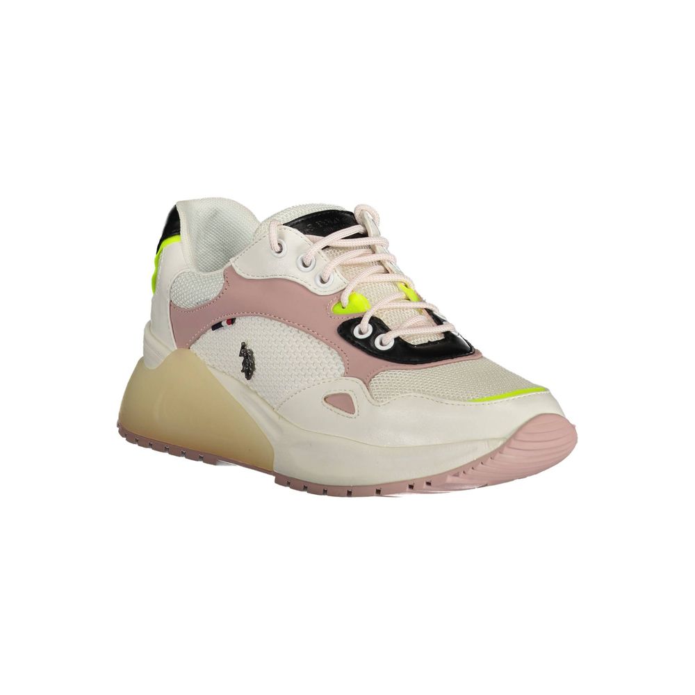U.S. POLO ASSN. White Eco Suede Women Sneaker