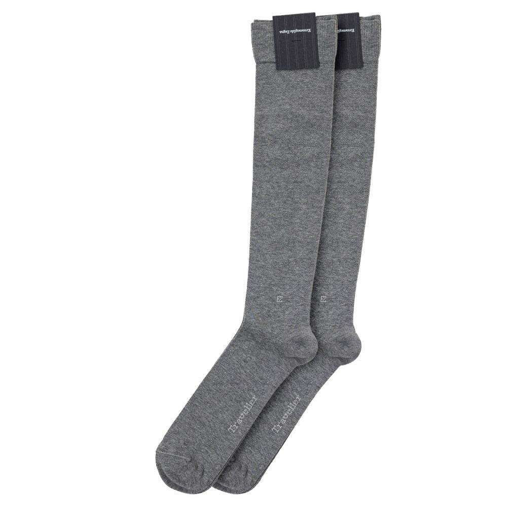ZEGNA Gray Cotton Socks