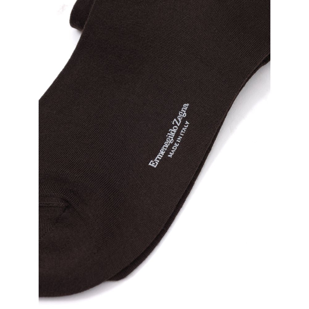 ZEGNA Brown Wool Socks