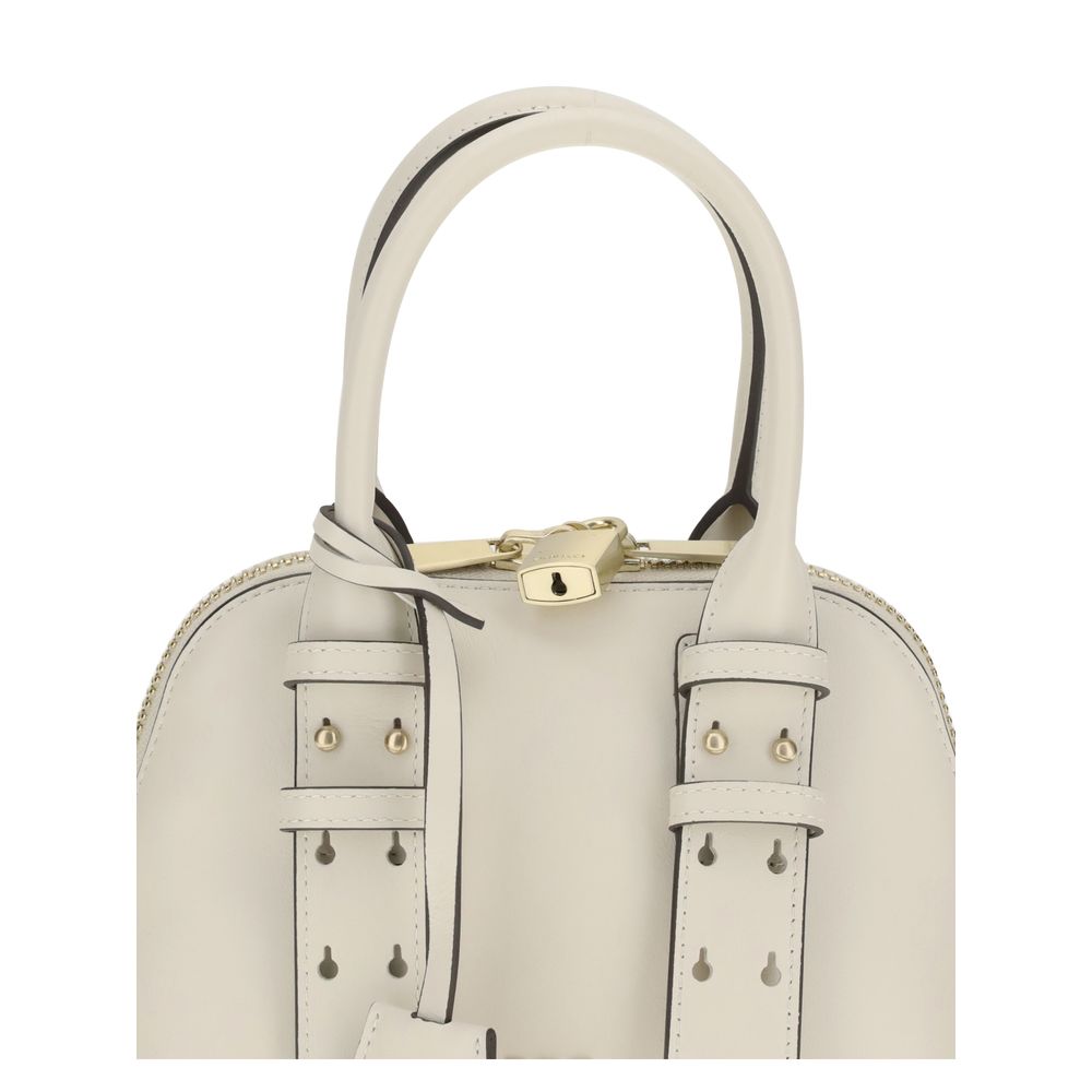 PINKO White Calf Leather Bos Taurus Handbag