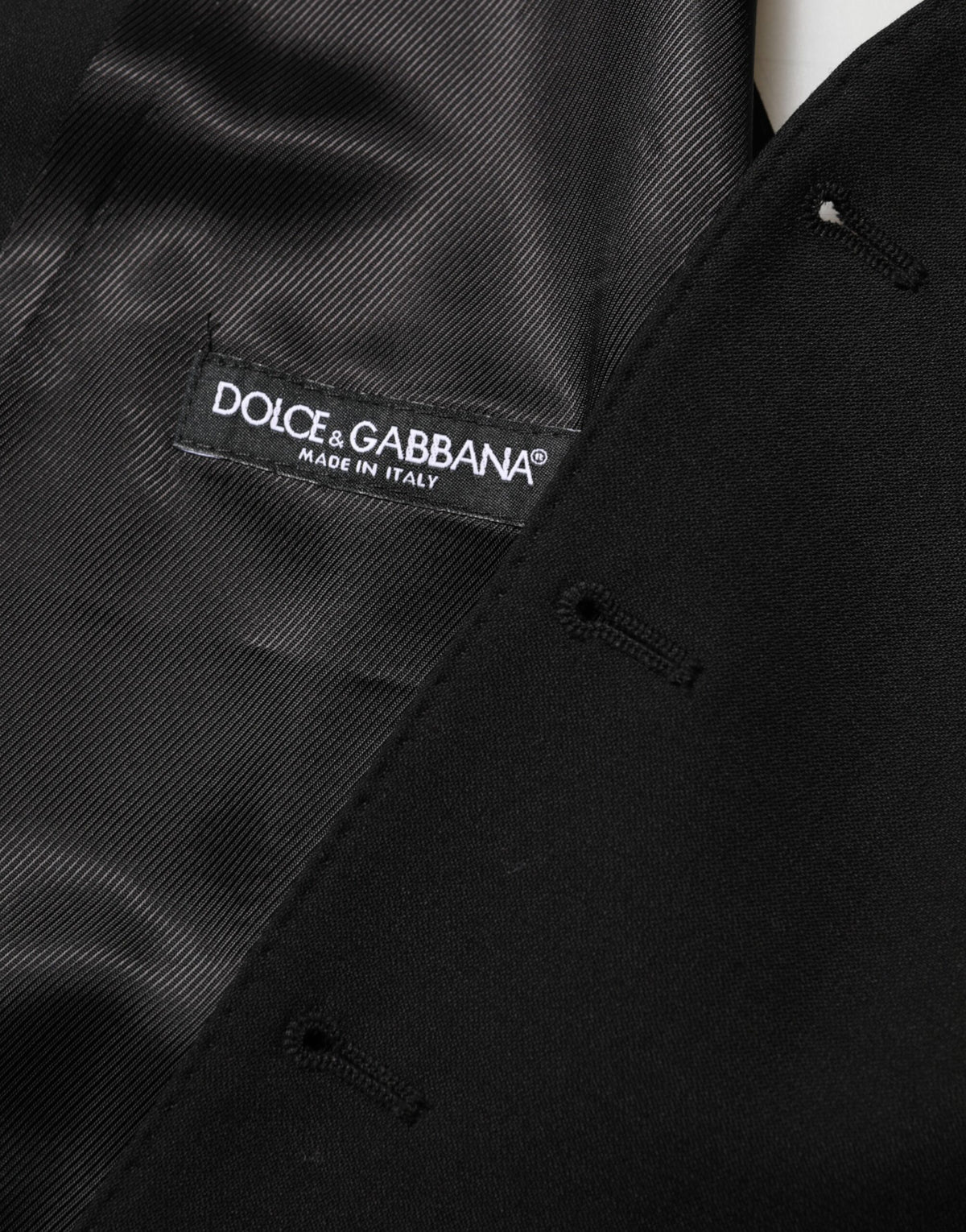 Dolce & Gabbana Black Wool Dress Formal Men Waistcoat Vest