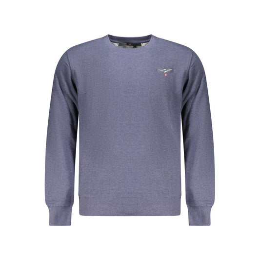 Accademia Militare Blue Recycled Cotton Men Sweatshirt