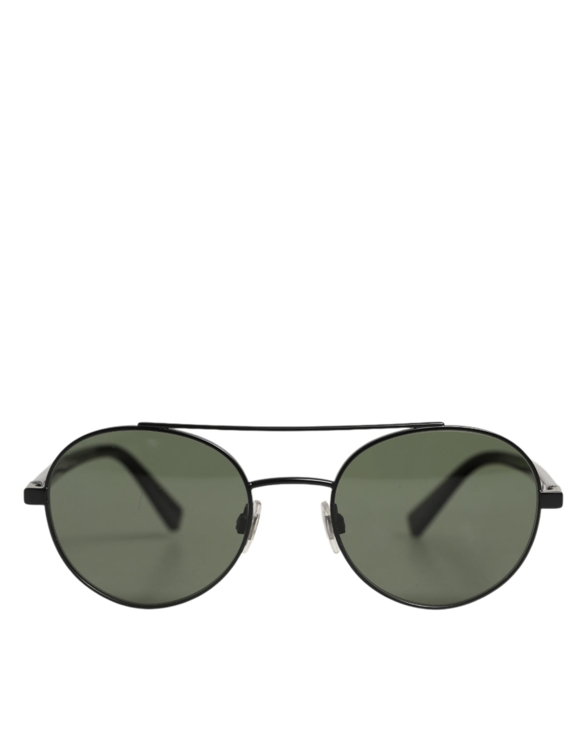 Dolce & Gabbana Matte Black Steel Frame Gray Lens Sunglasses