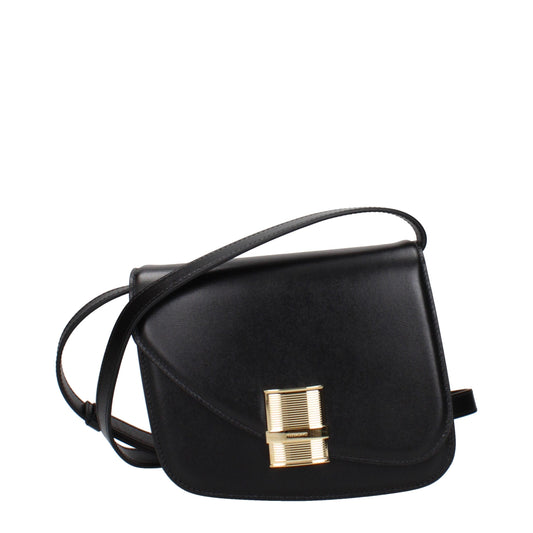 Ferragamo Black Leather Crossbody Bag