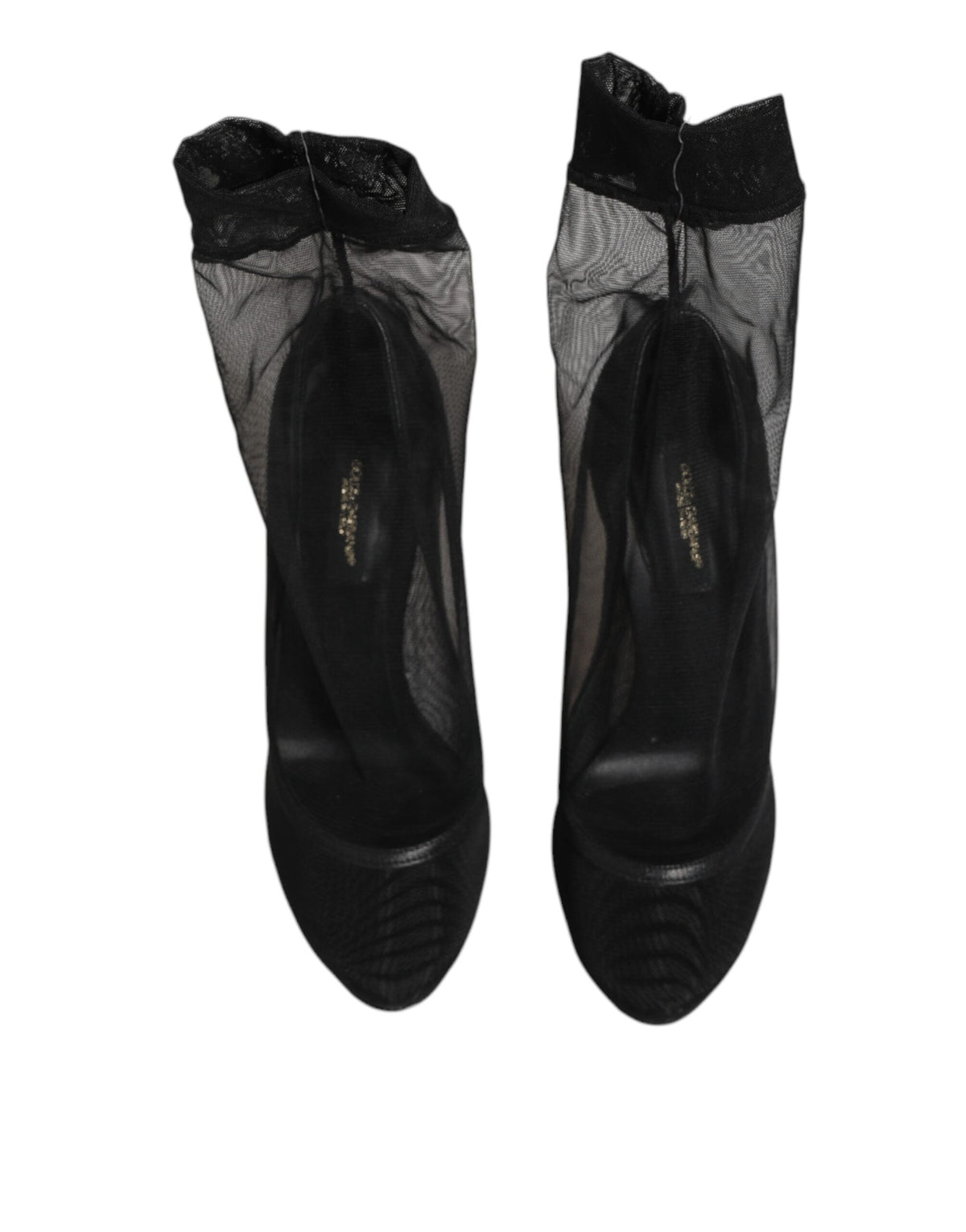 Dolce & Gabbana Black Nylon Stretch Mesh Sock Boots  Shoes