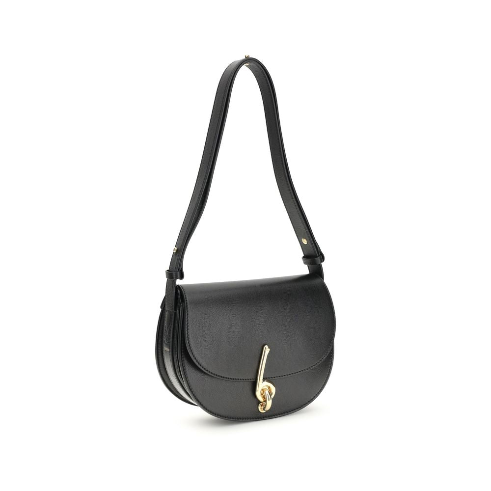 Burberry Black Calf Leather Bos Taurus Shoulder Bag