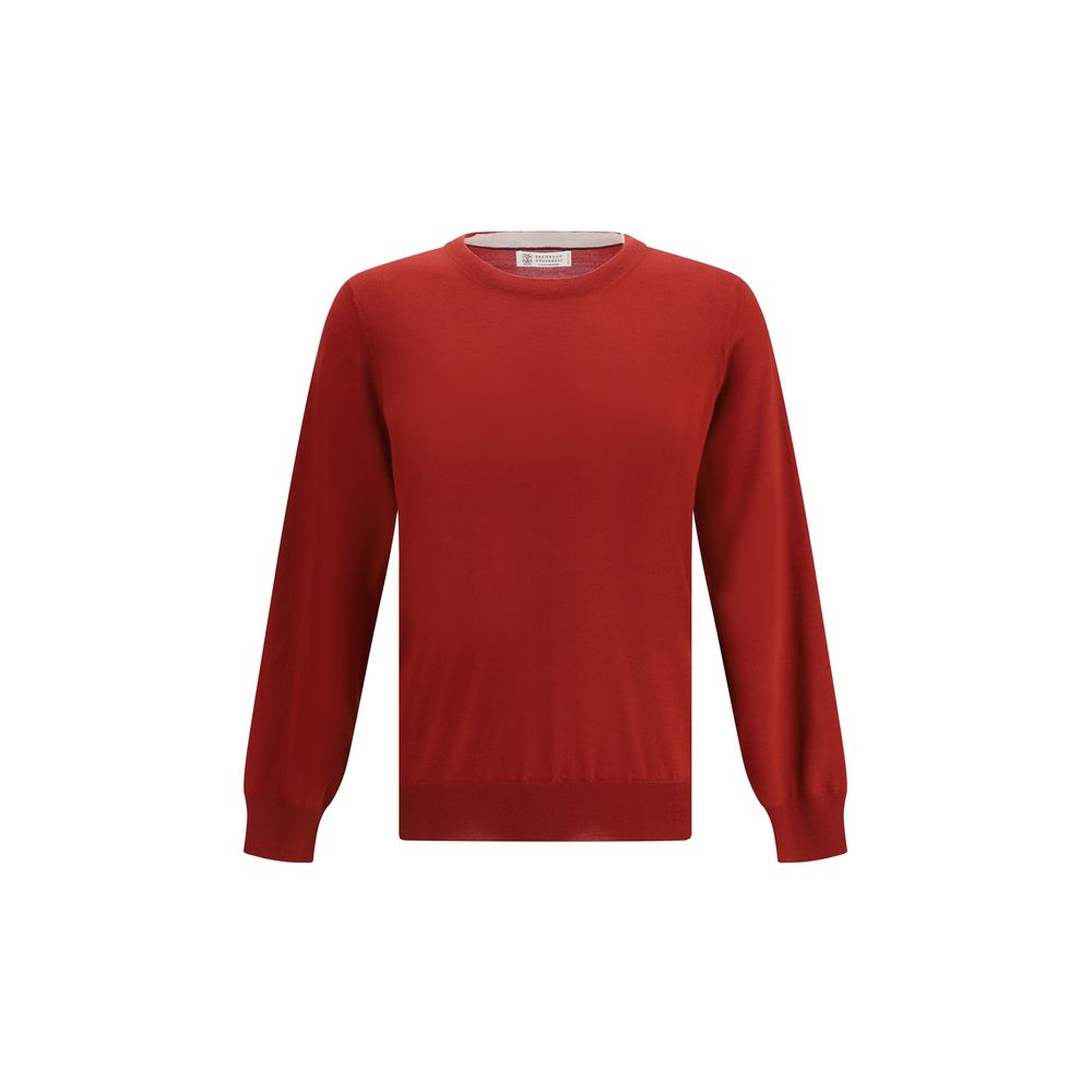 Brunello Cucinelli Red Wool Oves Aries Sweatshirt