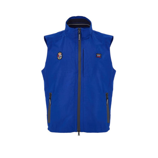 Paul & Shark Blue Polyester Sleveless Jacket