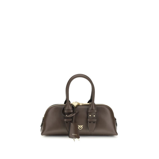 PINKO Brown Calf Leather Bos Taurus Handbag