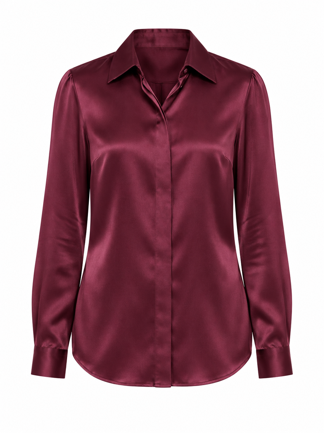 Dolce & Gabbana Burgundy Silk Shirt