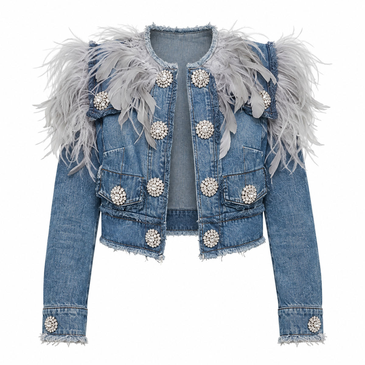 Dolce & Gabbana Bicolor Cotton Denim Jacket