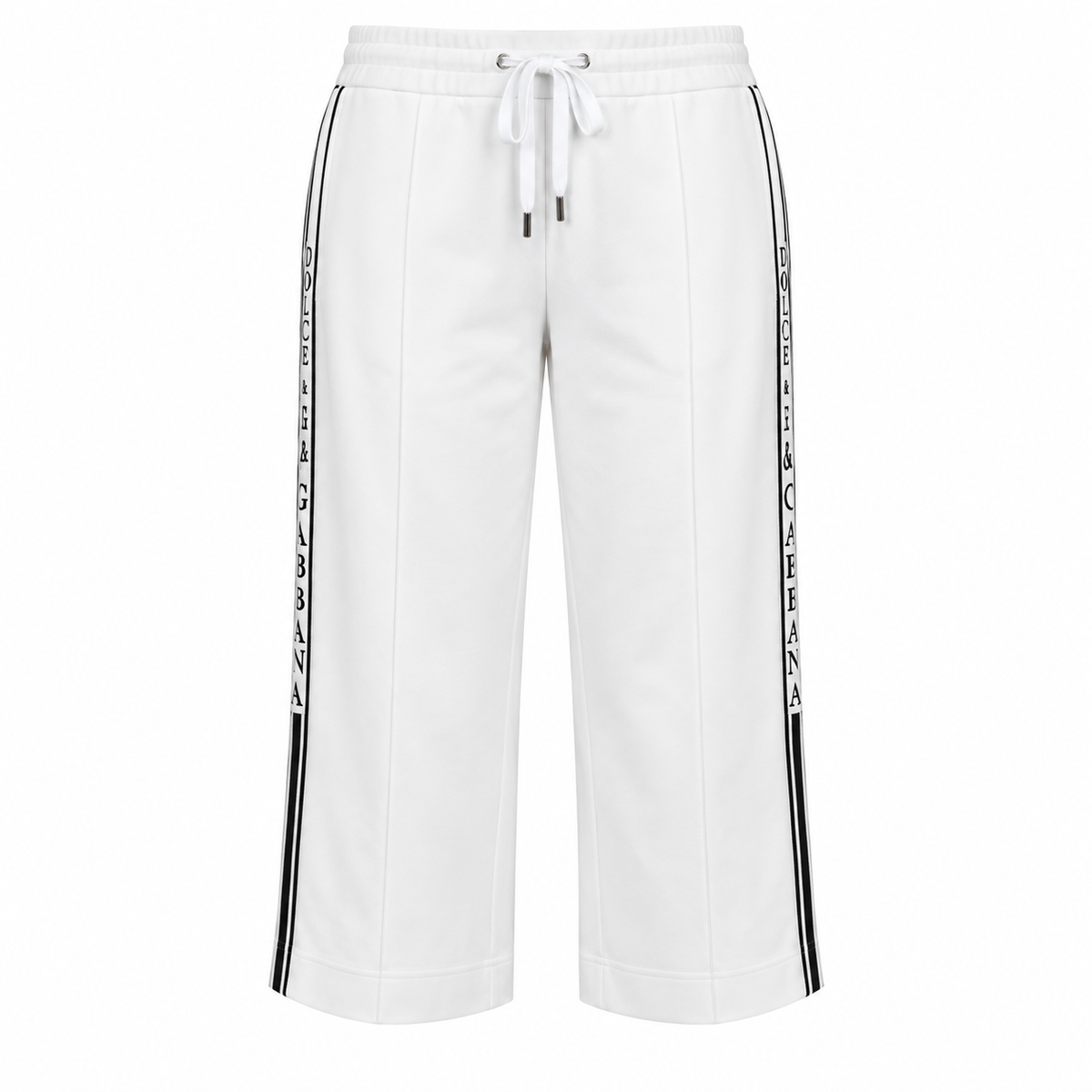 Dolce & Gabbana White Elastane Cropped Pants