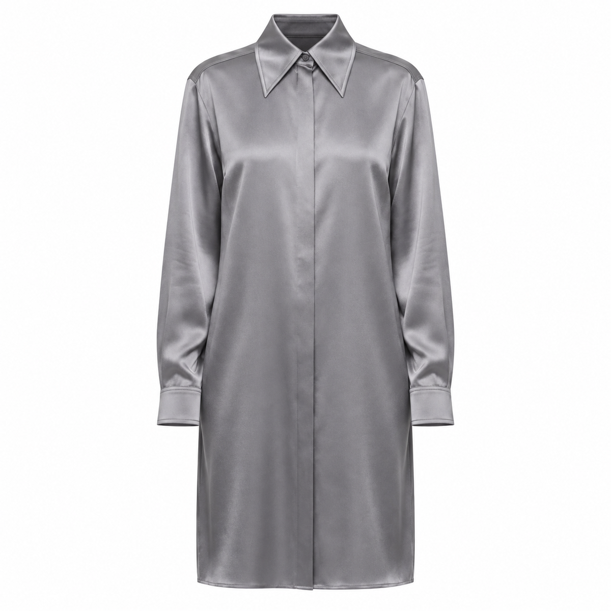Dolce & Gabbana Gray Silk Shirt