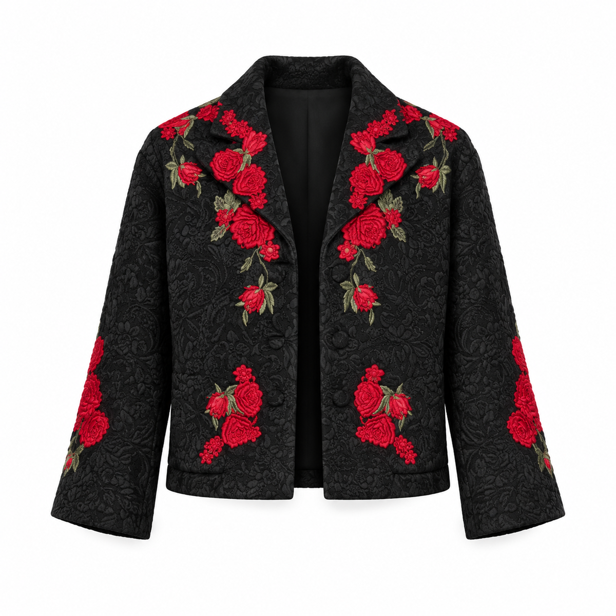 Dolce & Gabbana Black Cotton Biker Jacket