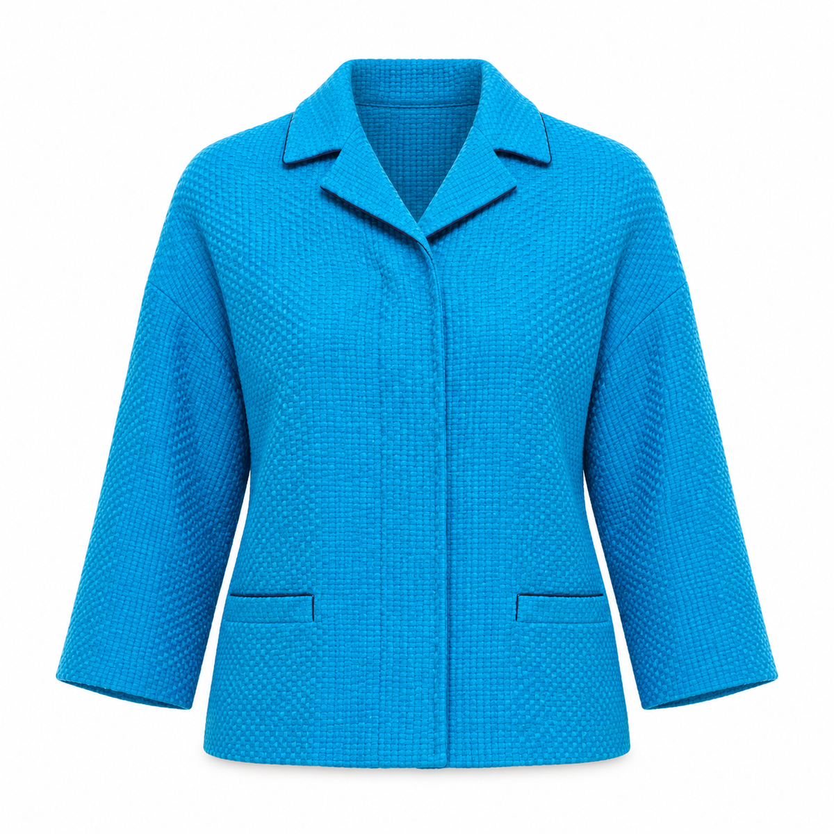 Dolce & Gabbana Blue Cotton Full-Length Jacket