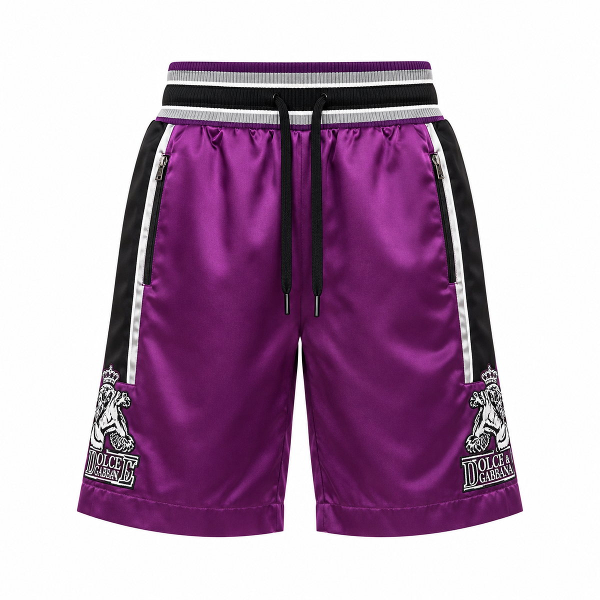Dolce & Gabbana Purple Polyester Bermuda Shorts