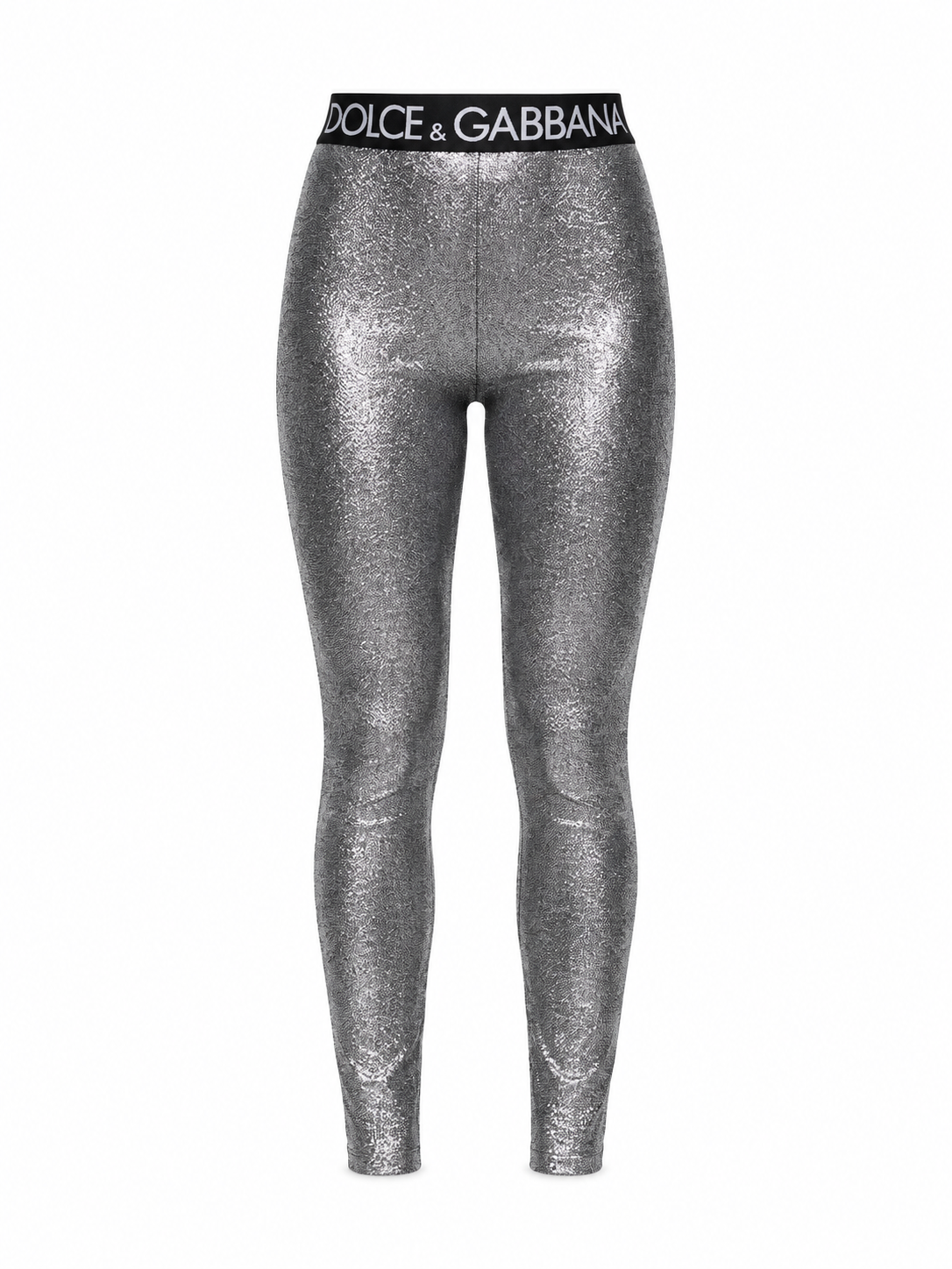 Dolce & Gabbana Silver Polyester Leggings