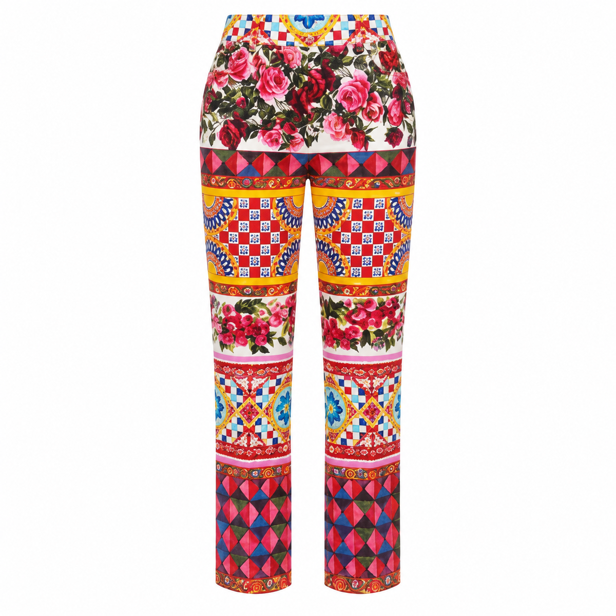 Dolce & Gabbana Multicolor Cotton Casual Pants