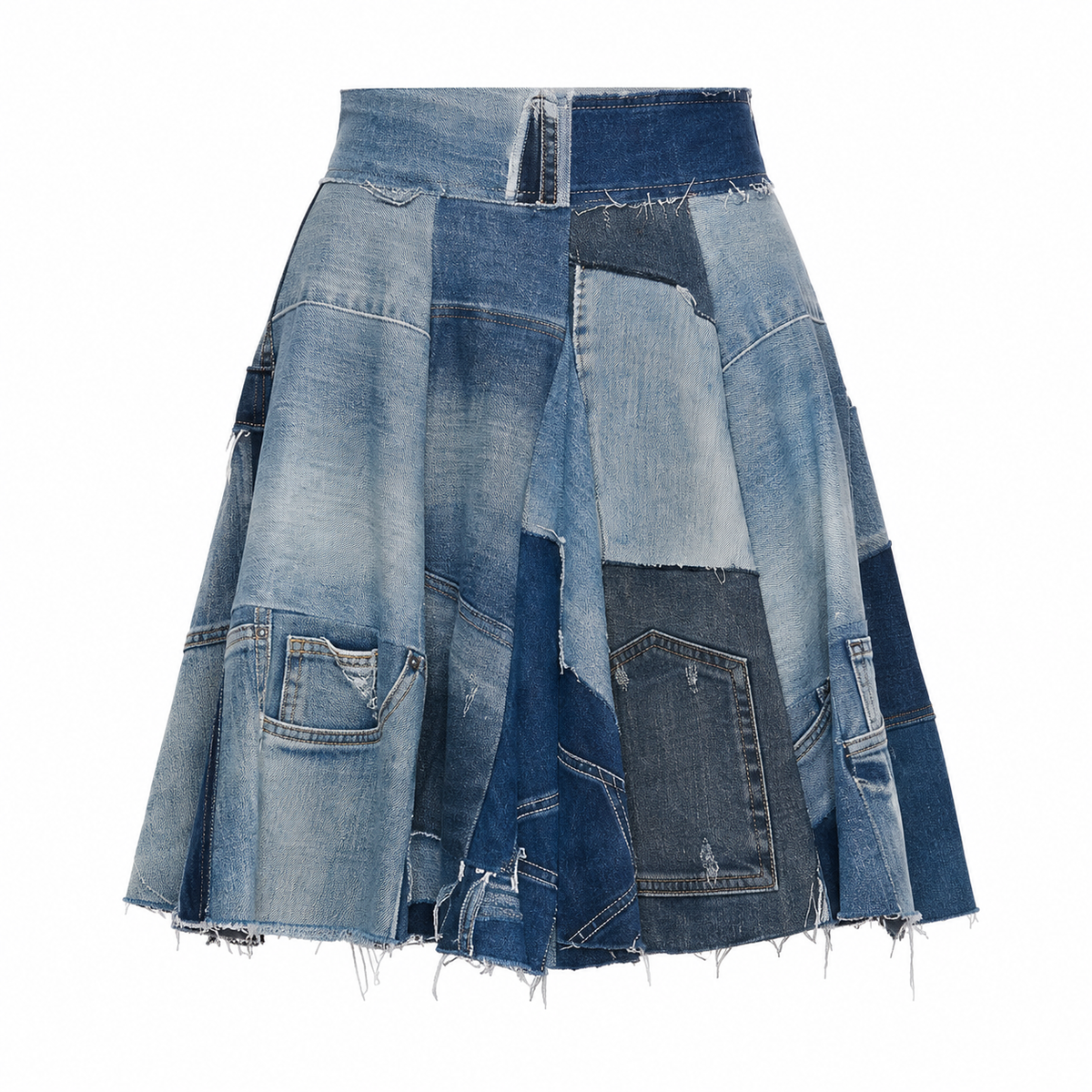 Dolce & Gabbana Multicolor Denim Skirt