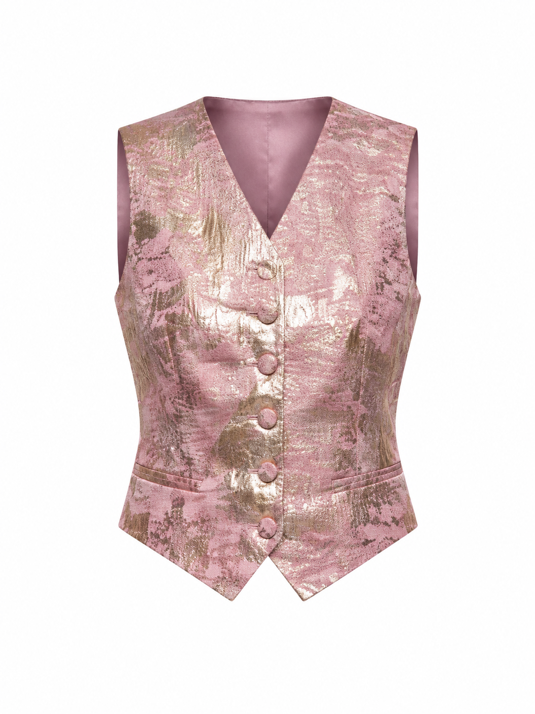 Dolce & Gabbana Pink Elastane Waistcoat