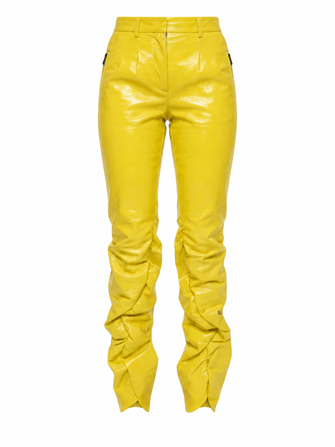 Dolce & Gabbana Yellow Leather Pants