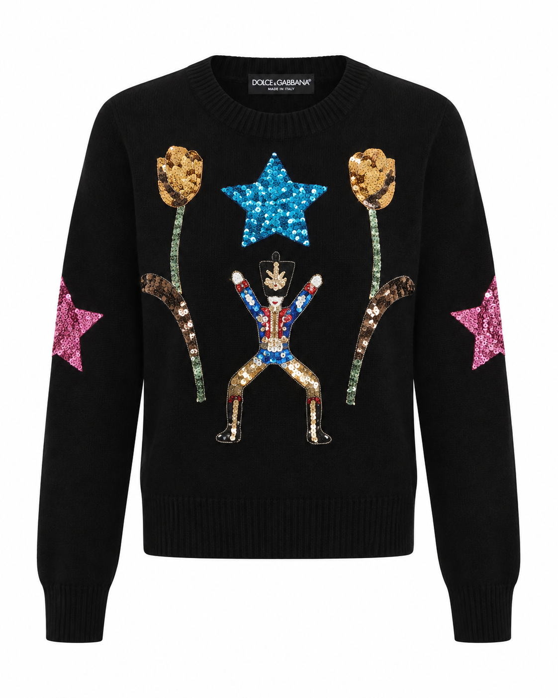 Dolce & Gabbana Black Cashmere Sweatshirt