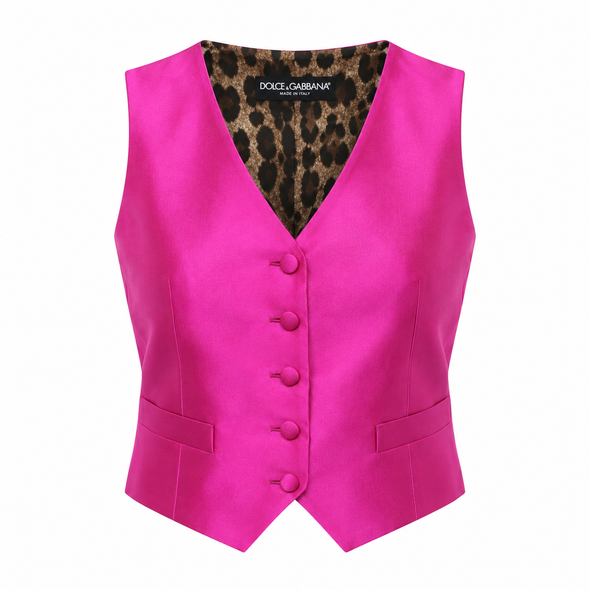 Dolce & Gabbana Pink Polyamide Waistcoat