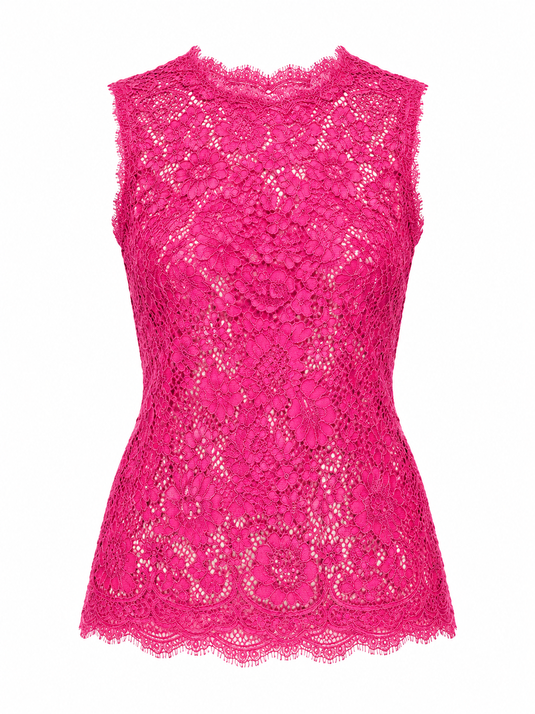 Dolce & Gabbana Pink Cotton Sleeveles T-Shirt