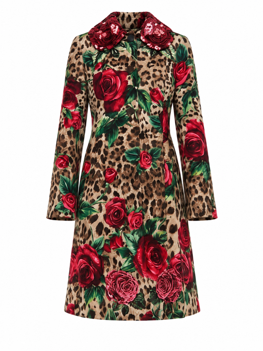 Dolce & Gabbana Multicolor Wool Coat