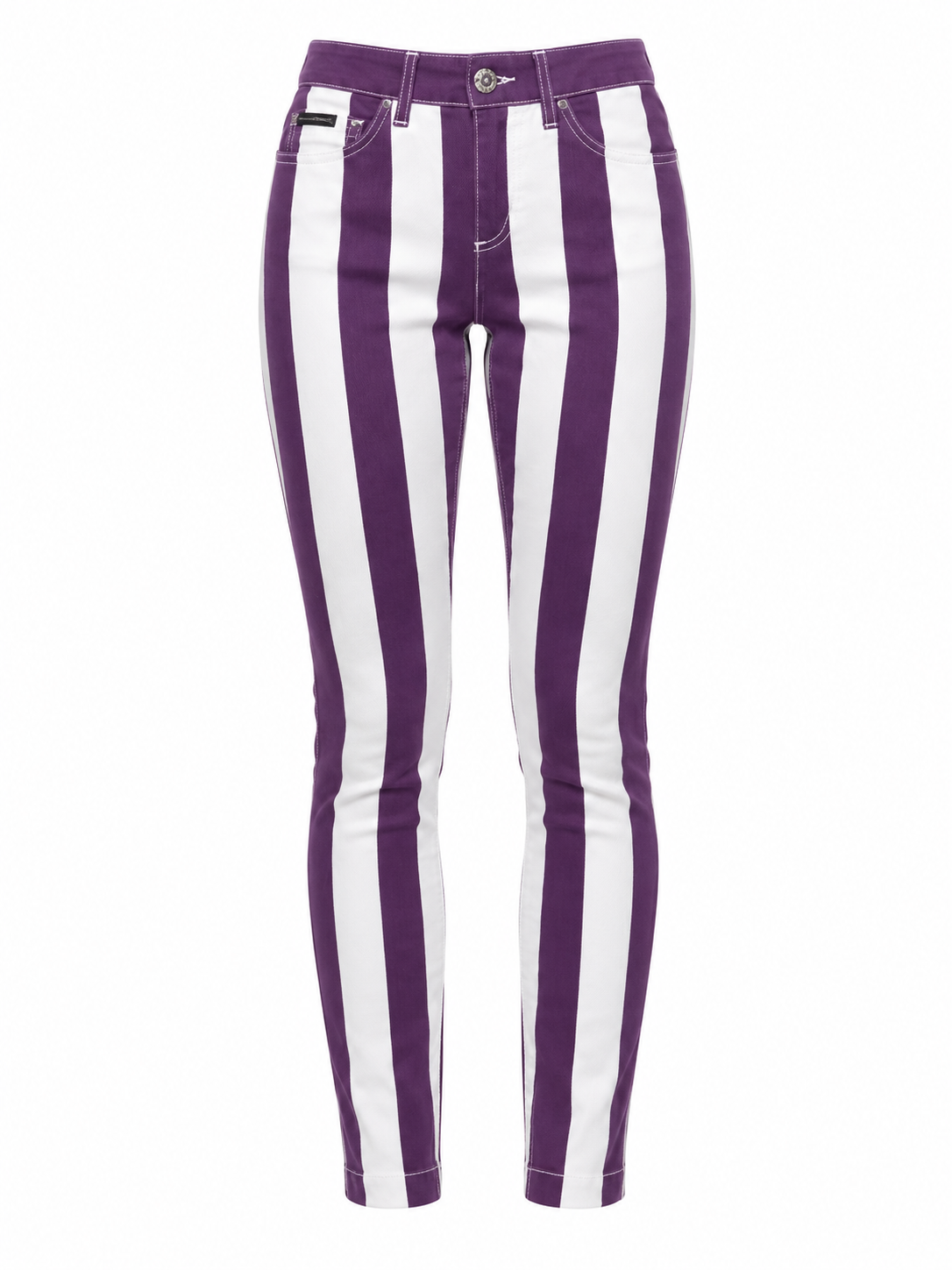 Dolce & Gabbana Bicolor Cotton Skinny Pants