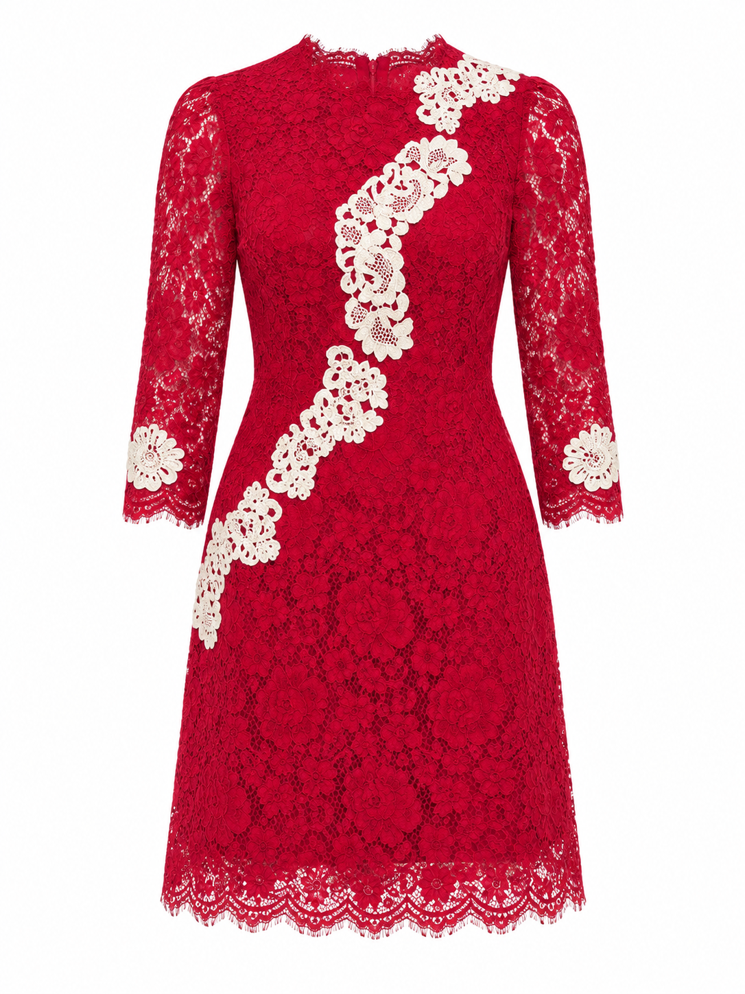 Dolce & Gabbana Bicolor Cotton Cocktail Dress