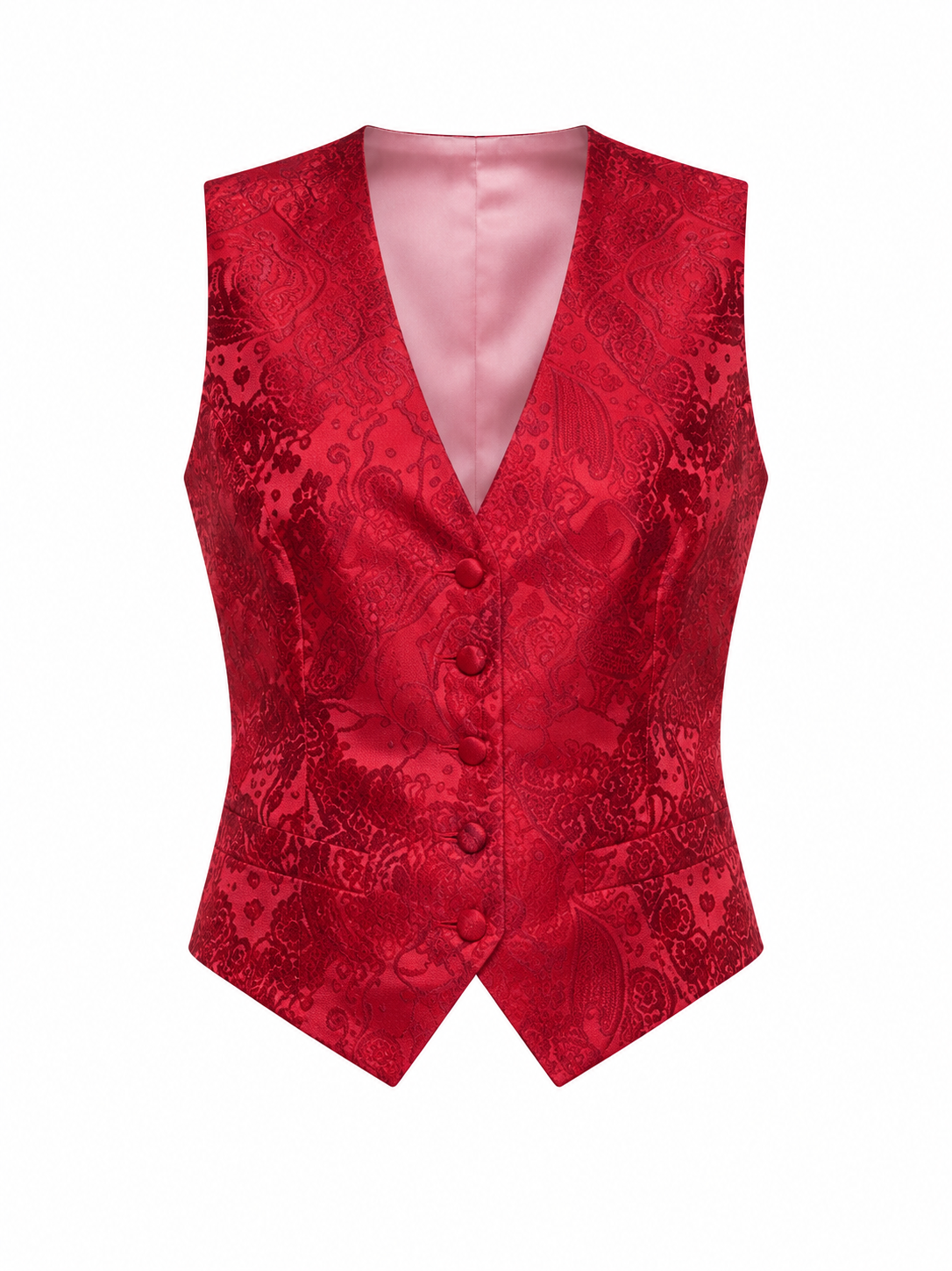 Dolce & Gabbana Red Elastane Waistcoat